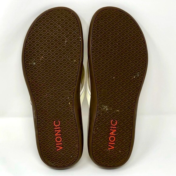 Vionic Tide II Flip Flop Sandals White Open Toe Casual Flat Slip On Orthopedic - Picture 6 of 8